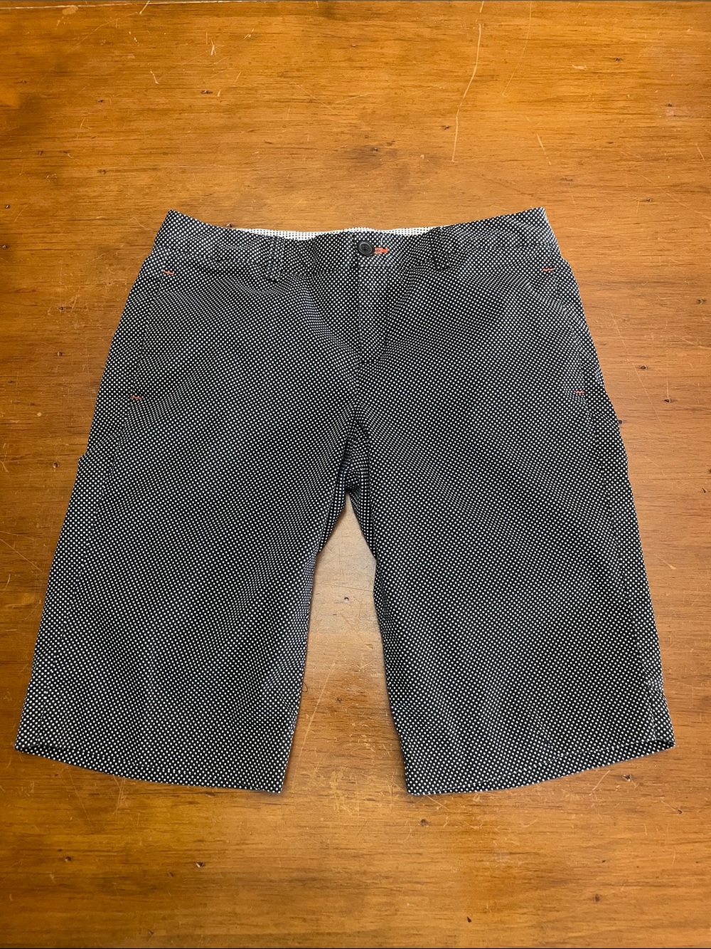 Tommy Hilfiger Black Microdot Flat Front Shorts Size 6